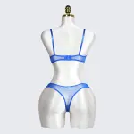 Geometric Lace Embroidery Lingerie Set