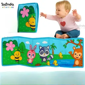 كتاب قماش مبطن ملون لتنمية مهارات مواليد