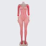 [2+ Items, 300 EGP Each] Women's See-Through Fishnet Open Crotch Net Tights Bodystocking