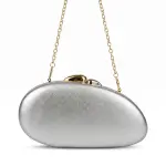 Luxury Oval Clutch with Gold Closure VS-59