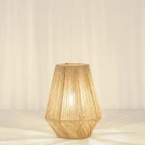 Burlap Table Lamp A124