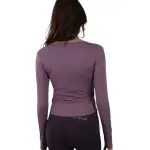 Elegance Women's Purple Long-Sleeve Top
