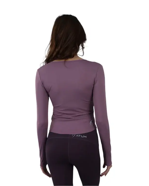 Elegance Women's Purple Long-Sleeve Top