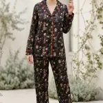 Floral Satin Pajama Set