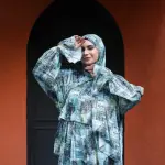 BAROQUE LAGOON PRINT DRESSY SATIN ISDAL