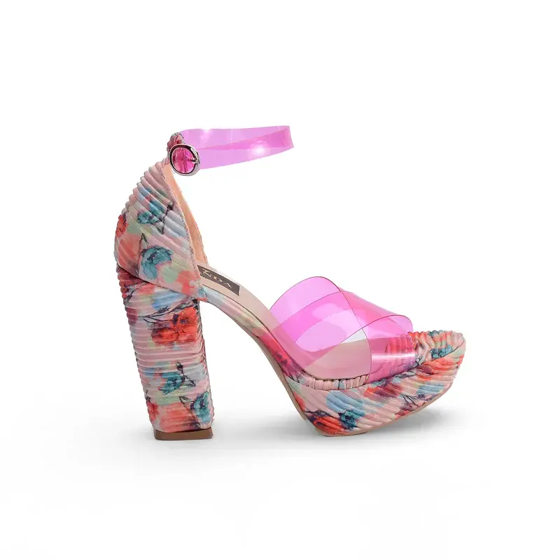Multicolored Heel Sandal - R-107
