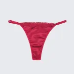 Red Lace Trim Comfort Bra Panty Set