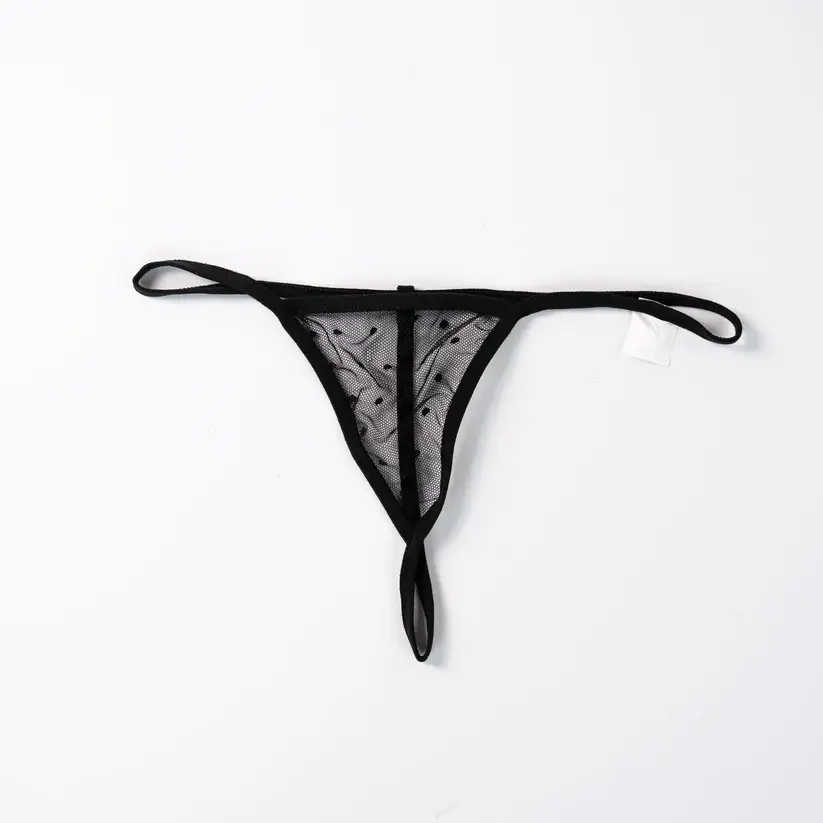 Black Lace Butterfly Embroidery Bra & Panty Set