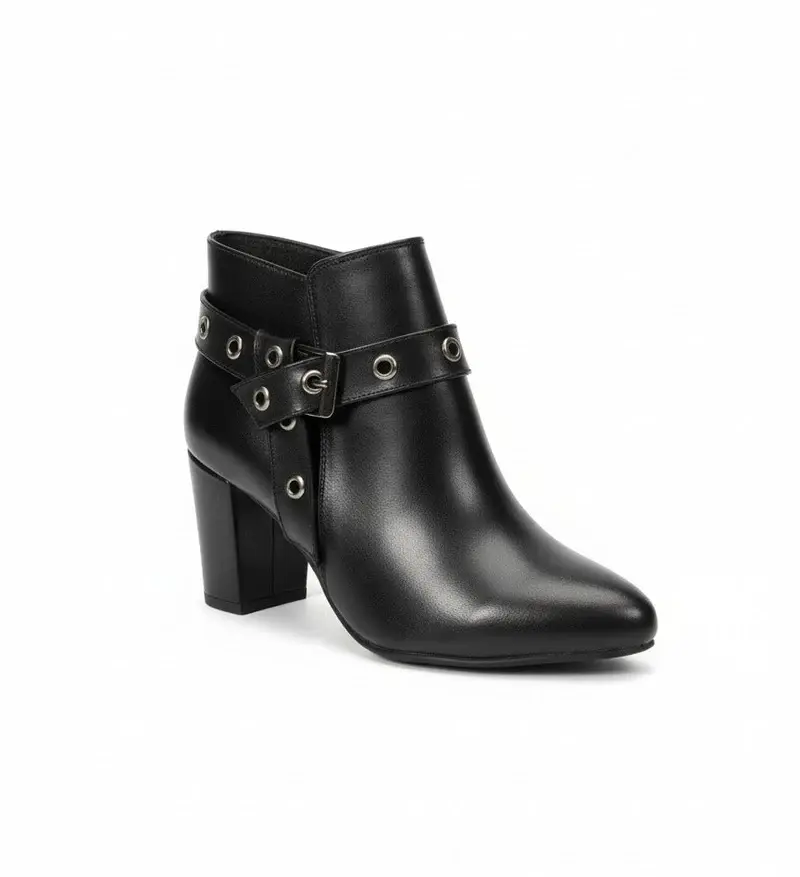 Boot Mid Heels Leather R-510