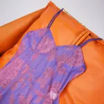 Colorful Elastic See-Through High Slit Suspender Dress