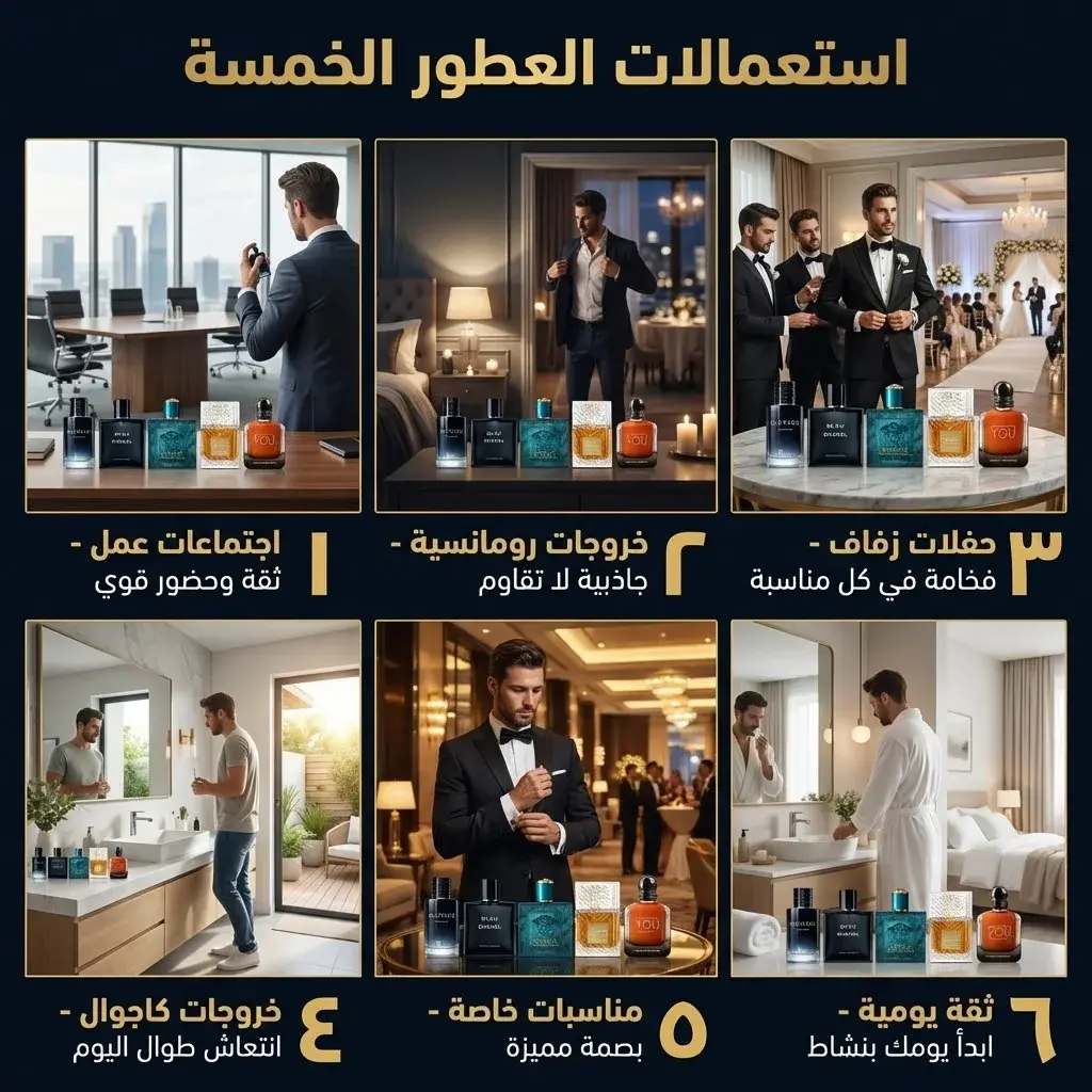باقة العطور الرجالية - 5 عطور في بوكس واحد