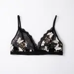 Black Lace Butterfly Embroidery Bra & Panty Set