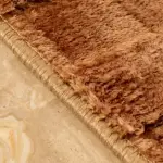 square velvet light brown carpet