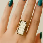 Woven Statement Ring Stainless Steel Pure RI-21