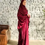 MAROON VELVET RUFFLES ISDAL
