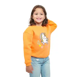 Orange Sweatshirt with" Unicorn "Print 🦄🧡