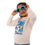 White Sweatshirt with “What's up duck” Print 🐰💙