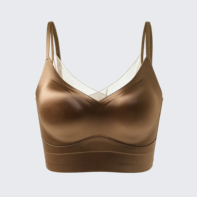Seamless Satin Camisole Built-in Bra Push Up Plus Size Top