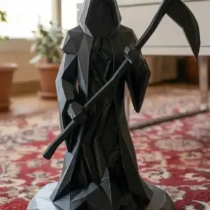 Low Poly Grim Reaper Sculpture