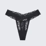 Plus Size Sheer Lace Thong Women's Sexy Lingerie Panty Set