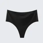 Women's Seamless Ice Silk Thong Underwear Leopard Print & Solid Color Panties