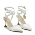 Elegant Heels with Gold Buckle Detail C-86