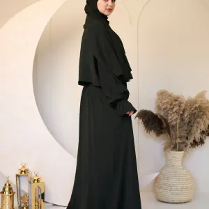 DARK OLIVE GREEN CREPE DRESSY ISDAL