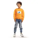 Orange Sweatshirt with "Lazy smurf" Print 🧡😴