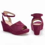Sandal Wodge Heel With Belt Buckle-W-6