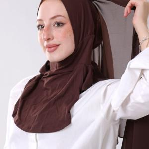 حجاب ذكي بني غامق