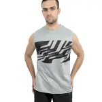 Men's Printed Gray Tank Top