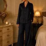 Noir crinkled Marble Effect pjs