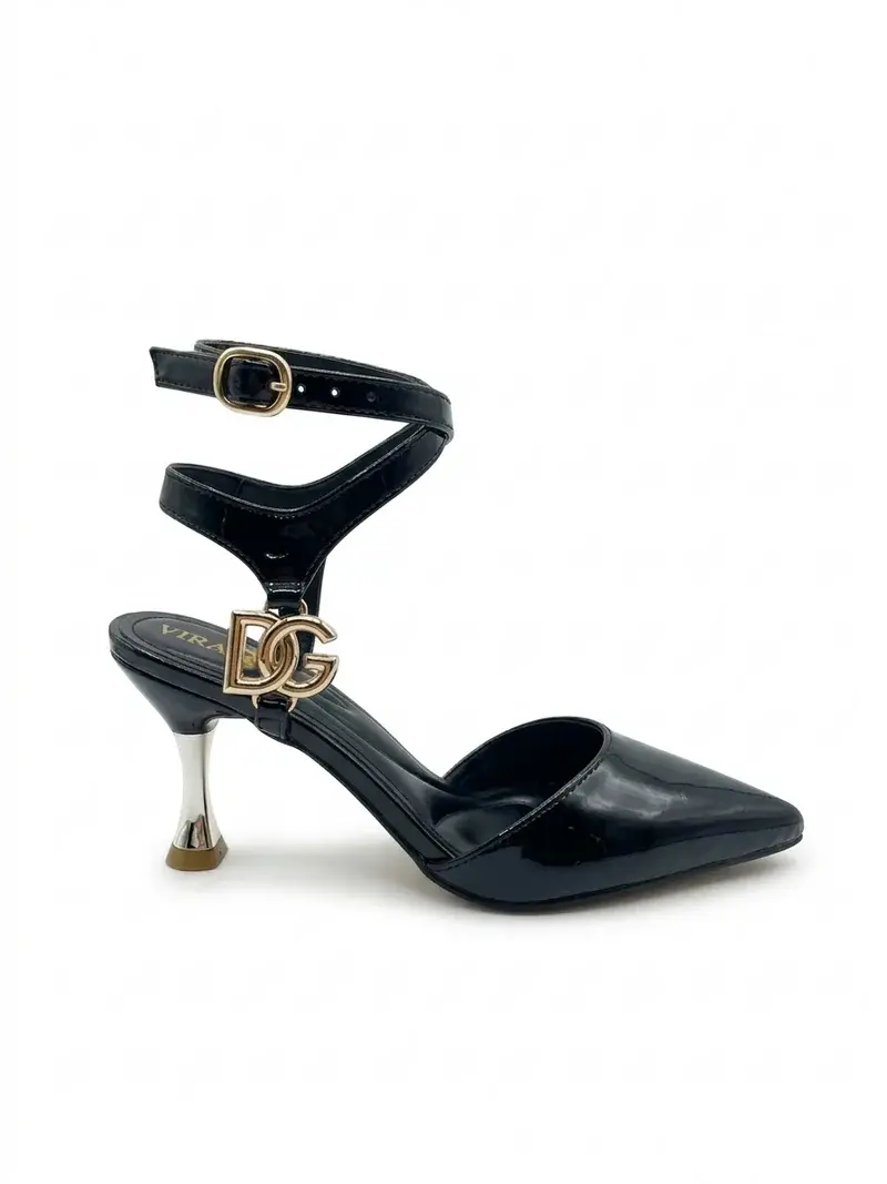Elegant Heels with Gold Buckle Detail C-86