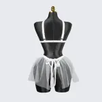 Plus Size White Sheer Mesh Bodysuit