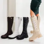 LONG BOOT FLATS LEATHER BLV-34