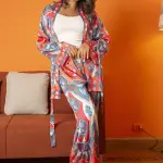 Art Deco Colorful Kimono Set