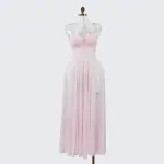 Elegant Seductive Mesh Embroidered Spaghetti Strap Long Dress
