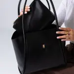 Minimalist Top-Handle Bag-black