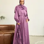 LILAC DREAM SATIN DRESS ISDAL