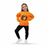 Orange Sweatshirt with "Girl Face" Print 🧡👧