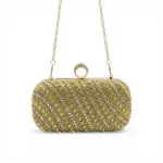 Beaded Handbag with Diagonal Stripes VS-49