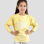 Girls Cropped Yellow Sweatshirt