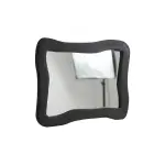 Handmade Decorative Black Wall Mirror with Modern Wavy Design