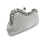 Black Sequin Bag with Metal Frame VS-52