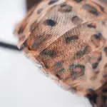 Pleated Leopard Print Backless Shaping Lace Corset Top