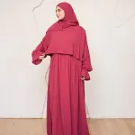BRICK RED CREPE DRESSY ISDAL