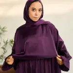 SHADOW PURPLE SATIN DRESS ISDAL