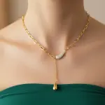 Elegant Drop Pendant Necklace N-75