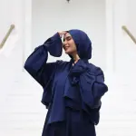 MIDNIGHT BLUE SATIN DRESS ISDAL