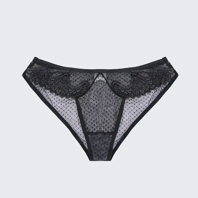 Plus Size Sexy Sheer Lace Mesh Bra Panty Set